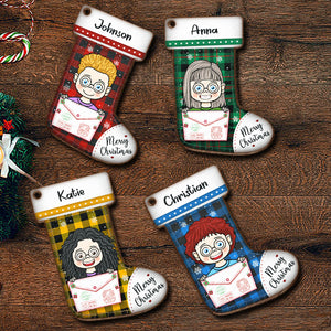 Happy Christmas With Kids - Personalized Shaped Ornament.