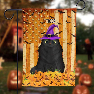 Halloween For Cats - Happy Halloween With Your Cats - Personalized Funny Cat Flag.