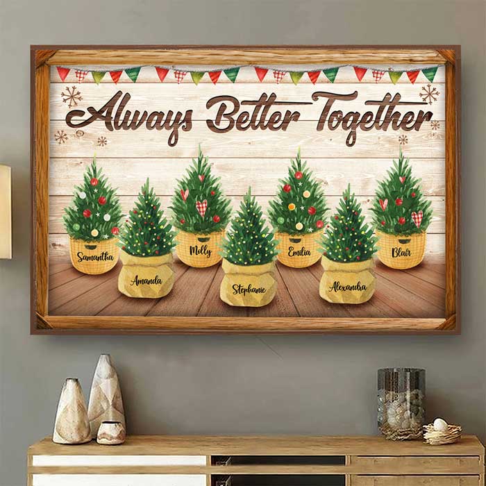Not Sisters By Blood But Sisters By Heart - Personalized Horizontal Poster.