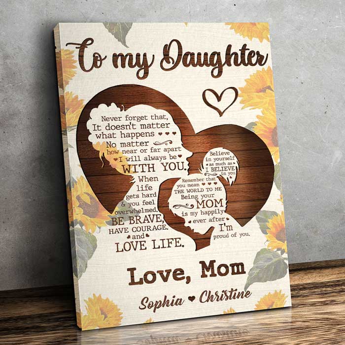 I Will Always Be With You - Personalized Vertical Canvas.