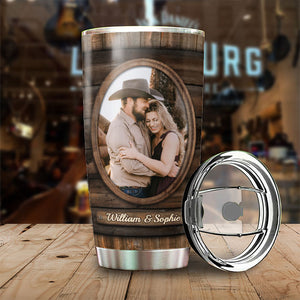 I Wish I Could Turn Back Time - Upload Image, Gift For Couples - Personalized Tumbler.