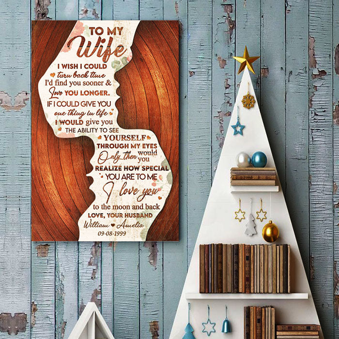 I Love You To The Moon And Back - Personalized Vertical Poster.