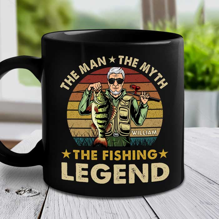 The Fishing Legend - Gift For Dad - Personalized Mug.
