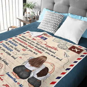 When Ever You Feel Overwhelmed Remember Whose Daughter You Are And Straighten Your Crown  - Personalized Blanket.