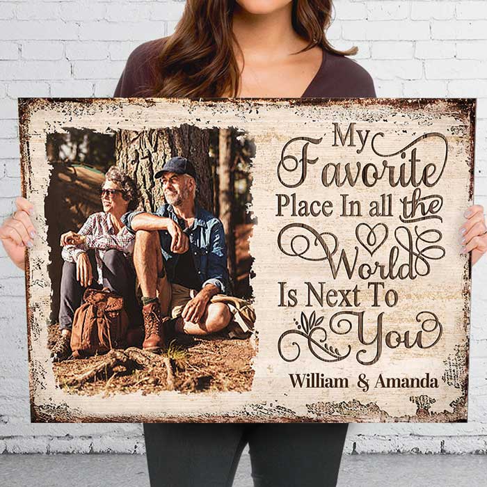 My Favorite Place - Personalized Horizontal Canvas.