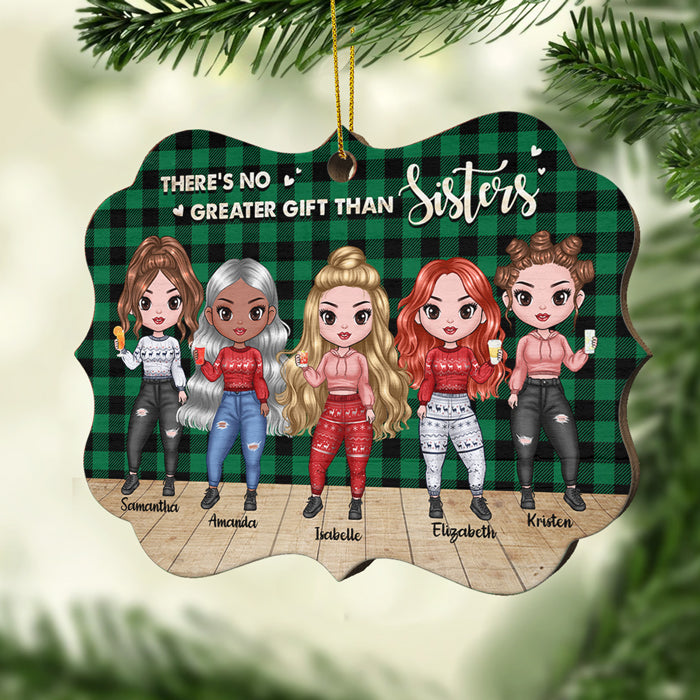 There's No Greater Gift Than Sisters - Personalized Shaped Ornament.