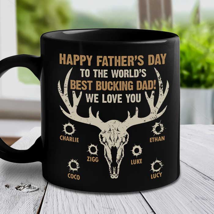 To The World's Best Bucking Dad - Gift For Dad - Personalized Mug.