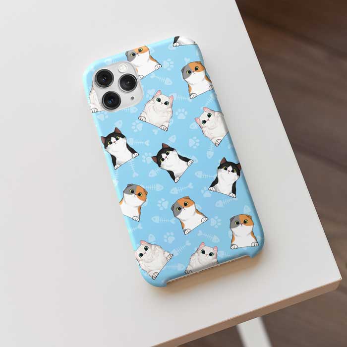Colorful Paw - Gift For Cat Lovers - Personalized Phone Case.