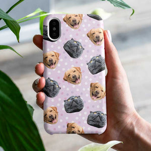 Colorful Dot - Upload Image, Gift For Pet Lovers - Personalized Phone Case.