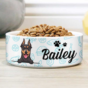 Food World, Gift For Dog Lovers - Personalized Custom Dog Bowls.