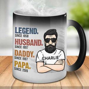 The Legend Husband - Gift For Dad, Funny Personalized Color Changing Mug.