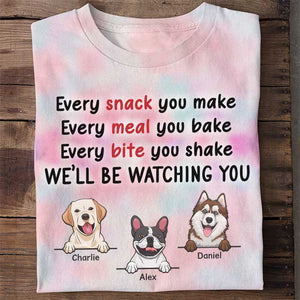 Nous vous surveillerons - Cadeau pour maman chien, T-shirt unisexe personnalisé imprimé sur toute la surface