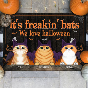 C'est des chauves-souris qu'on adore Halloween - Tapis décoratif personnalisé - Cadeau pour les amoureux des animaux, cadeau d'Halloween