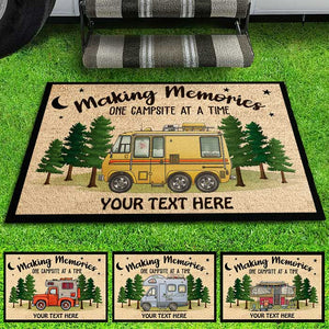 Making Memories One Campsite At A Time - Personalized Decorative Mat.