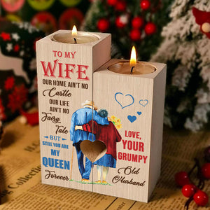 De la part de votre vieux mari grincheux - Bougeoir pour couple - Cadeau de Noël pour femme