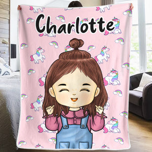Couverture personnalisée - Arrière-plan ludique - Cadeau pour enfants, cadeau pour la famille, cadeau de Noël