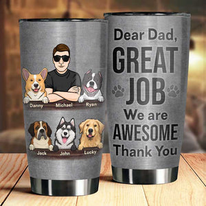 Papa chien, excellent travail ! Gobelet personnalisé ! Cadeau pour papa