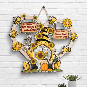 Béni soit mon nom de grand-mère ! Panneau en bois personnalisé ! Cadeau pour grand-mère et grands-parents