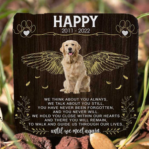 Nous pensons toujours à toi - Pierre commémorative personnalisée, pierre tombale pour animaux de compagnie - Télécharger une image, cadeau commémoratif, cadeau de condoléances