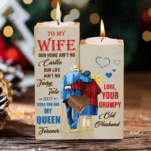 De la part de votre vieux mari grincheux - Bougeoir pour couple - Cadeau de Noël pour femme
