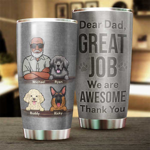 Papa chien, excellent travail ! Gobelet personnalisé ! Cadeau pour papa