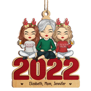 Christmas Making Memories Together - Family Personalized Custom Ornament - Wood Unique Shaped - Christmas Gift For Daughter From Mother