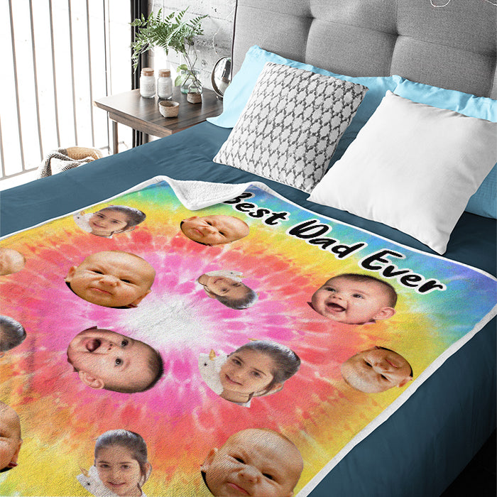 Couverture personnalisée « Meilleur papa de tous les temps » : télécharger une image, cadeau pour papa, cadeau de Noël