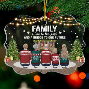 Famille où l'amour ne finit jamais - Décoration familiale personnalisée - Forme Benelux en acrylique - Cadeau de Noël pour les membres de la famille