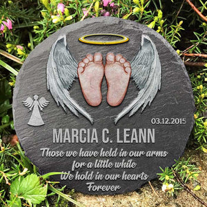 We Have Held In Our Arms For A Little While - Personalized Memorial Stone, Human Grave Marker - Memorial Gift, Sympathy Gift
