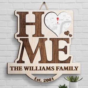 Sweet Home - Panneau en bois personnalisé - Cadeau pour la famille