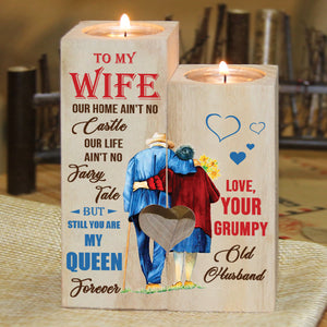 De la part de votre vieux mari grincheux - Bougeoir pour couple - Cadeau de Noël pour femme