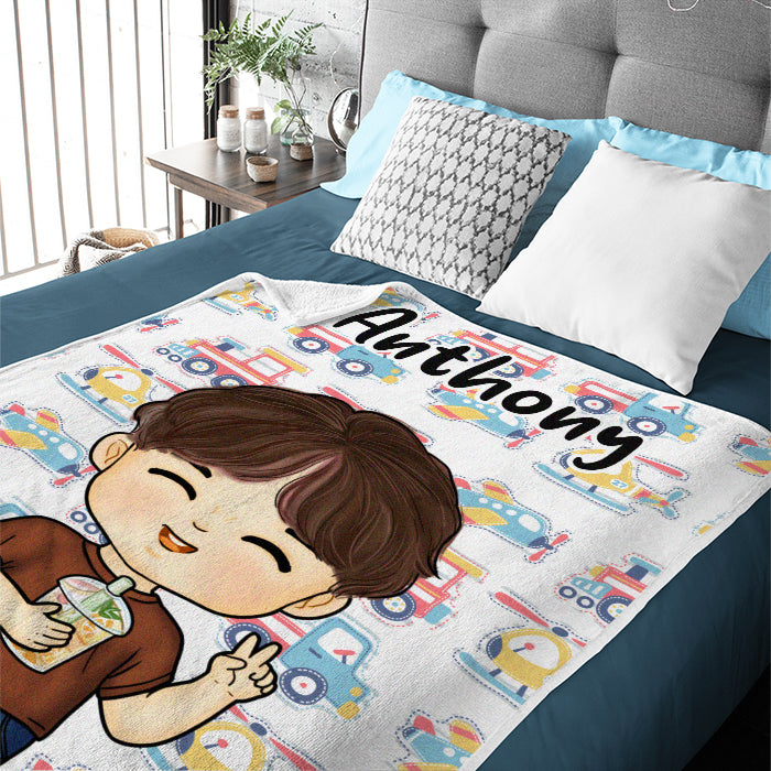 Couverture personnalisée - Arrière-plan ludique - Cadeau pour enfants, cadeau pour la famille, cadeau de Noël