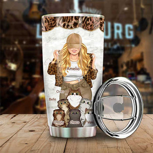You Had Me At Meow - Gift For Cat Mom, Personalized Tumbler.