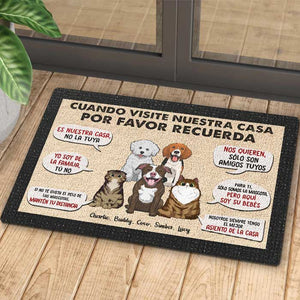 Cuando Visites Mi/Nuestra Casa Por Favor Recuerda - Personalized Decorative Mat Spanish.
