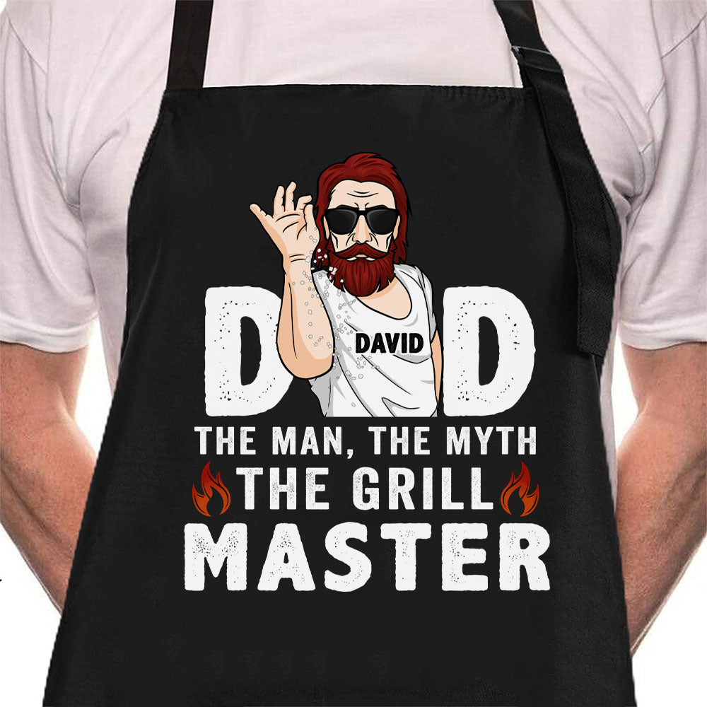 Papa l'homme, le mythe, le maître du gril - Cadeau pour papa, cadeau pour grand-père - Tablier personnalisé