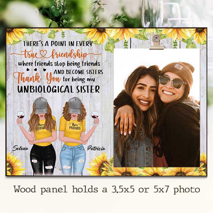 There's A Point In Every True Friendship -  Personalized Photo Frame.