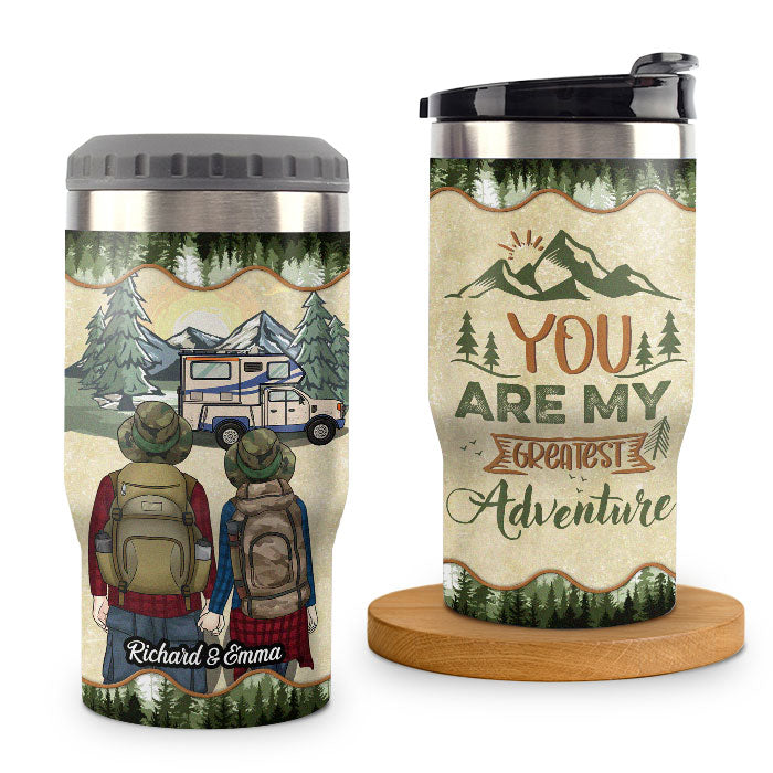 Une aventure va se produire - Glacière personnalisée - Cadeau pour couples, cadeau pour amateurs de camping