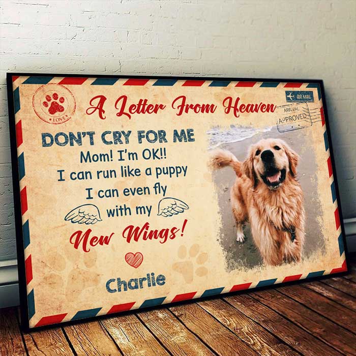 A Letter From Heaven - Personalized Horizontal Poster.