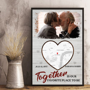 Ensemble, c'est notre endroit préféré - Affiche verticale personnalisée - Télécharger une image, cadeau pour couple, mari et femme