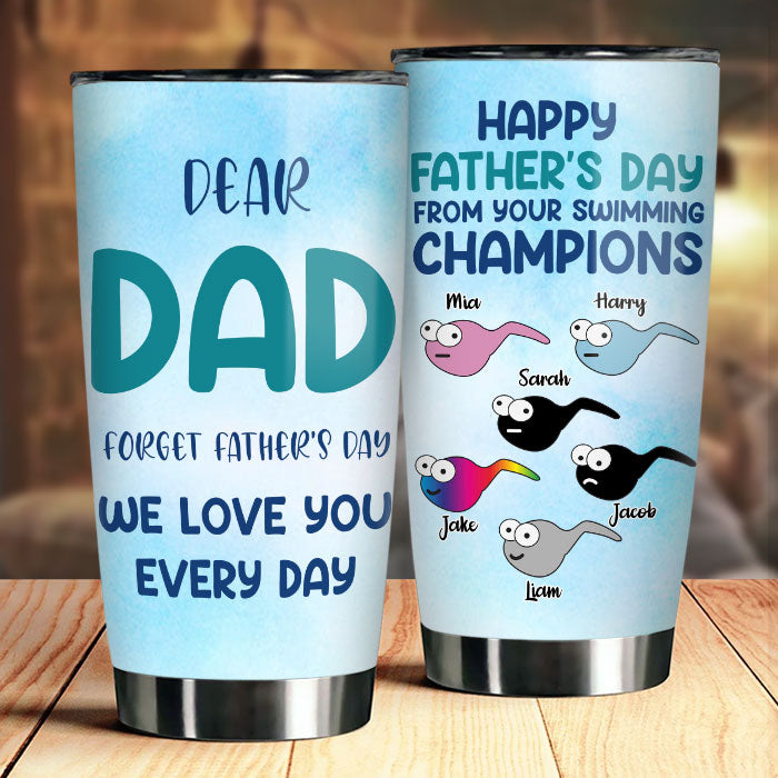 Nous aimons papa tous les jours - Gobelet personnalisé - Cadeau pour papa, cadeau pour la fête des pères