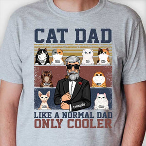 T-shirt et sweat à capuche unisexe personnalisé « Cat Dad Cooler » – Cadeau pour papa