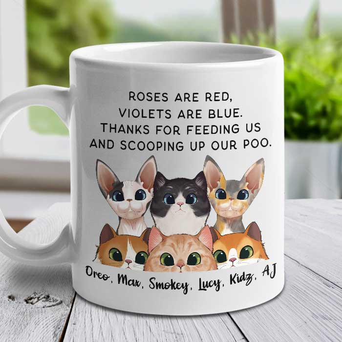 Violets Are Blue Thanks For Scooping Up Our Poo - Personalized Mug.