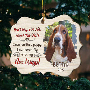 Ne pleure pas pour moi ! Téléchargez une photo d'animal de compagnie ! Décoration de Noël en bois personnalisée en forme de Benelux.