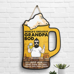 Le plus beau corps de papa au monde - Cadeau pour papa, grand-père - Panneau en bois personnalisé