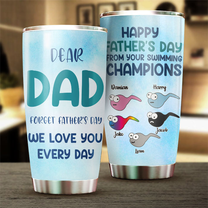 Nous aimons papa tous les jours - Gobelet personnalisé - Cadeau pour papa, cadeau pour la fête des pères