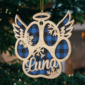 Colorful Paw - Christmas Is On Its Way - Personalized Shaped Ornament.