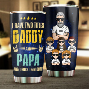 Papa et moi, je les berce tous les deux - Gobelet personnalisé - Cadeau pour papa, cadeau pour grand-père