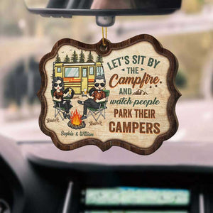 The Best Memories Are Made Around The Campfire - Gift For Camping Couples, Personalized Shaped Ornament.