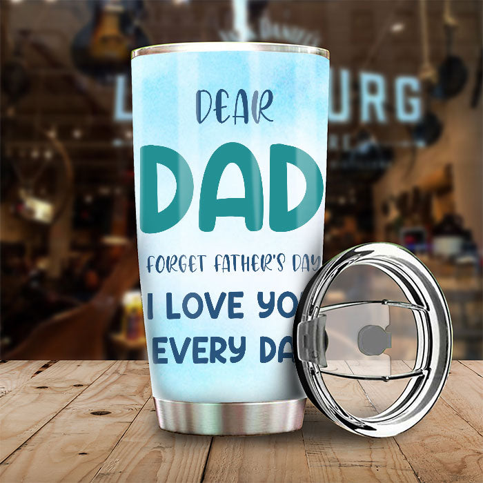 Nous aimons papa tous les jours - Gobelet personnalisé - Cadeau pour papa, cadeau pour la fête des pères