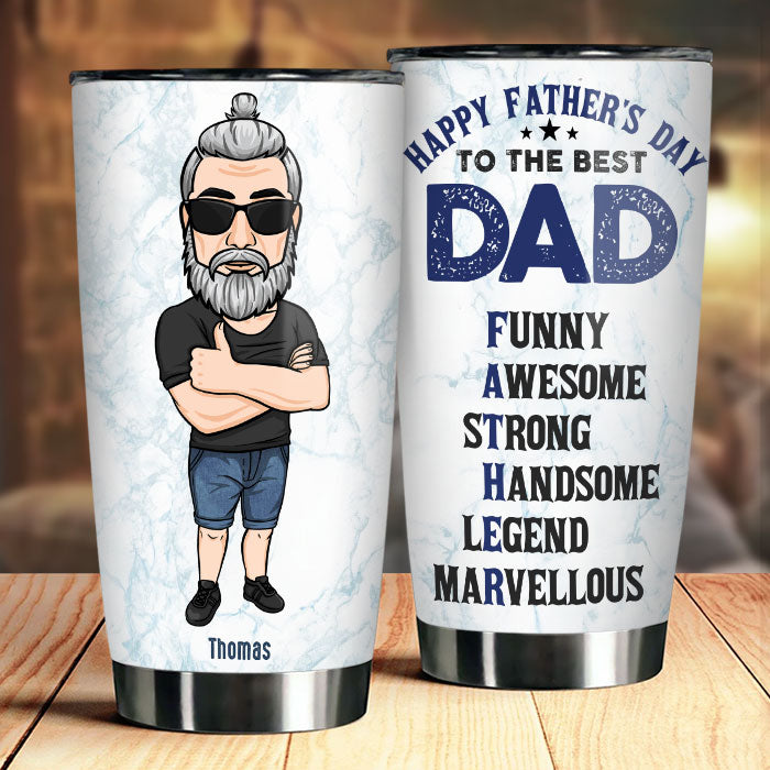 Au meilleur papa - Gobelet personnalisé - Cadeau pour papa, cadeau pour la fête des pères
